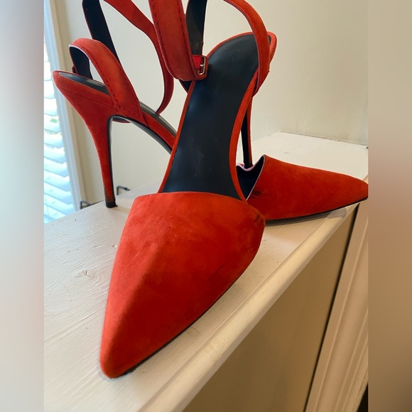 Alexander Wang Shoes - Alexander Wang Lovisa Pump Heel Red Suede 8.5 US 39 EU
